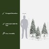 LuxenHome Set of 3 3Ft, 4Ft, and 5Ft Artifical Snow-Flocked Cedar Christmas Trees Green - 4 of 4