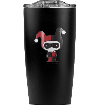 Batman Harley Quinn Cute Chibi Character Steel Tumbler 20oz Coffee Travel Mug