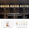 Siljoy 52'' Luxury Modern Crystal Chandeliers Rectangle Brushed Gold Chandelier Light Fixture Pendant Ceiling Light - 4 of 4