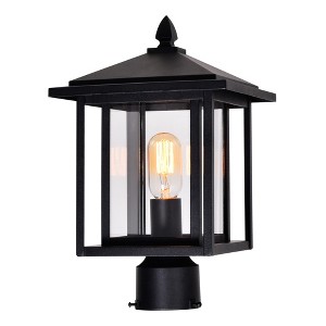 CWI Lighting Crawford 1 Light Black Outdoor Lantern Head - 1 of 4