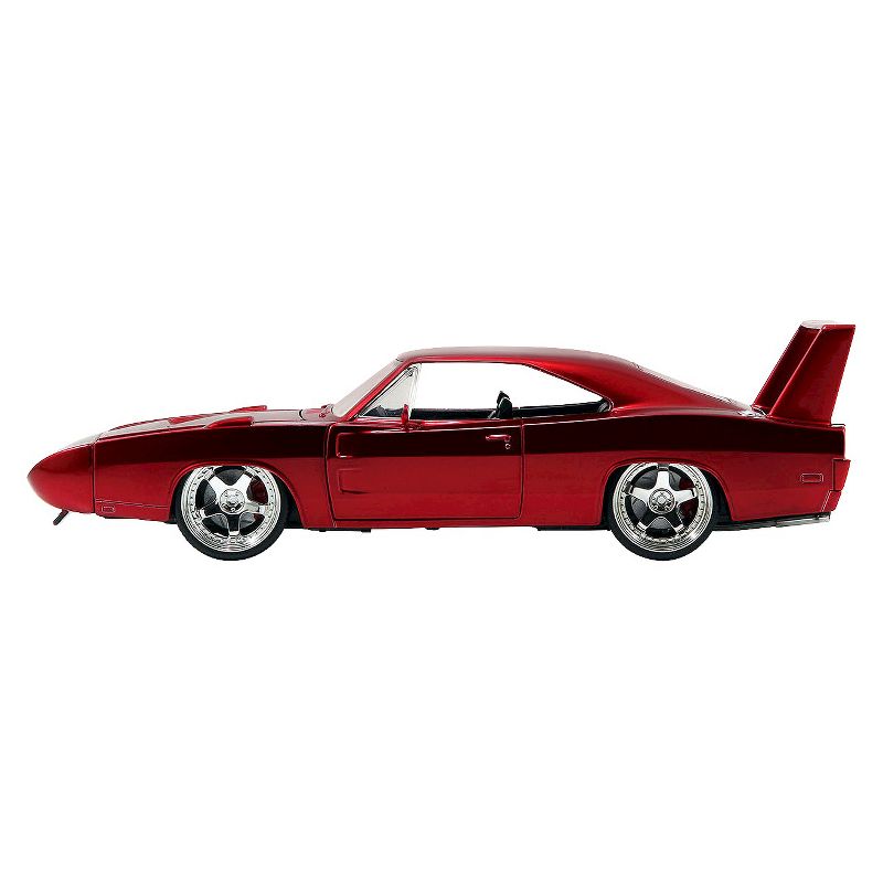 Jada Toys Fast &#38; Furious 1969 Dodge Charger Daytona Die-Cast Vehicle 1:24 Scale Glossy Red, 3 of 5