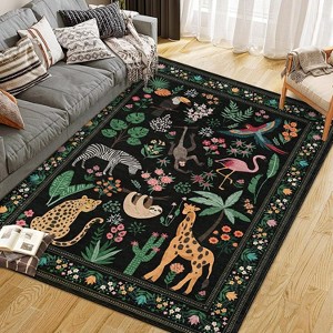Fulvari Rug,Washable Animal Living Room Rug with Non Slip Design,Soft Low Pile Large Carpet for Bedroom,Dining Room, Farmhouse, Playroom - 1 of 4