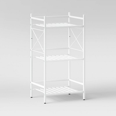 3-Tier Square Tube Decorative Storage Cabinets White - Threshold™