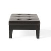 CAVINAS Ottoman Bench with Hidden Storage Drawer, Leather Upholstery Ottoman, Oversized Ottoman with Slide-Out Drawer & Tapered Hardwood Legs - 4 of 4