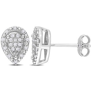 EVERLY JEWELRY | Sterling Silver 1/5 CT Diamond TW Fashion Post Earrings - 1 of 4