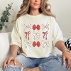 Simply Sage Market Women's Coquette Baseball Bow Chart Short Sleeve Garment Dyed Tee - 2 of 4