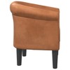 vidaXL Tub Chair, Brown Faux Leather - Comfortable Button-Tufted Accent Chair for Living Room & Office - 4 of 4