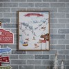 Framed Dog Ski Resort Print 20"H - 2 of 3