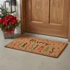 HomeRoots 17" X 29" Brown Black And Green Merry Christmas Outdoor Coir Door Mat - 2 of 4