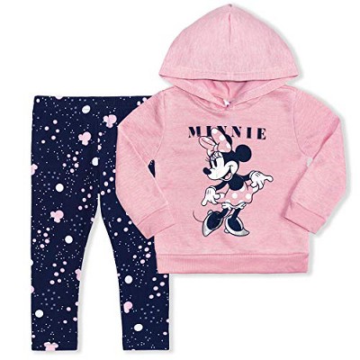 Disney Girl's 2-pack Minnie Mouse Hooded Graphic Sweatshirt And ...