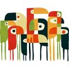 Junior's Design By Humans Bird Family By radiomode T-Shirt - 2 of 3