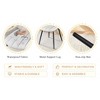MAYEERTY Set of 4 Extended Cushion PU Dining Chairs - Ergonomic Design, Metal Legs, Modern Decor - 4 of 4