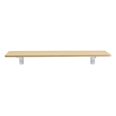 GlasFlength Folding Tables Wall Mounted Space Optimizing Surface Compact Simple Design for Multipurpose Rooms, Burly Wood, 44.8"*22"*6.5"