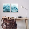 Stupell Industries Abstract Blue Wave Seascape Tranquil Ocean 2pc Wall Plaque Art Set, 13" x 19" - 2 of 4