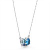 Pompeii3 3Ct Blue Sapphire Topaz Aquamarine Diamond Pendant Necklace 14k Gold Lab Created - 2 of 4
