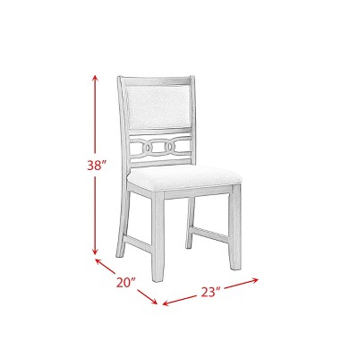 Transitional Slate-Gray Faux Leather Upholstered Side Chair Set