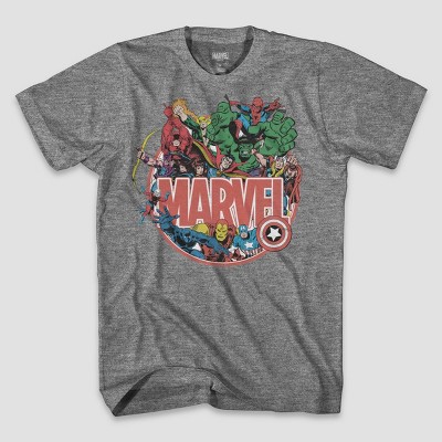 Men's Marvel Short Sleeve Graphic T-Shirt - Graphite Heather XL