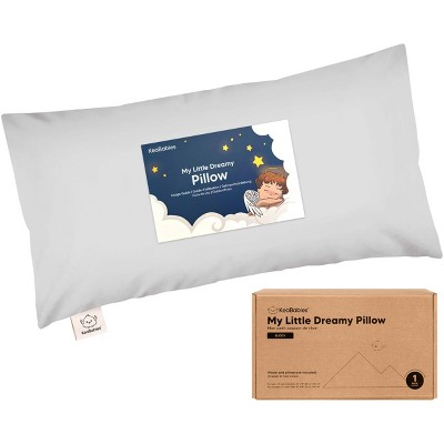 Подушка для малышей Buddy с наволочкой, подушка для малышей Buddy 10x18, Мягкая детская подушка для сна, для путешествий, Возраст 2-5 лет, серая