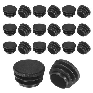 Unique Bargains Round Plastic Hole Plugs Patio Chairs Fences Metal Tubing Leg Cap Black - 1 of 4