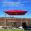 PURPLE LEAF  Patio Umbrella White Cantilever Offset Umbrella Rectangle Outdoor Umbrella with 360-degree Rotation - 4 of 4