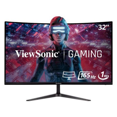 ViewSonic VX3218-PC-MHD 32 Inch Full HD 1080p 165Hz 1ms Curved Gaming Monitor with Adaptive-Sync Eye Care Frameless HDMI and Display Port