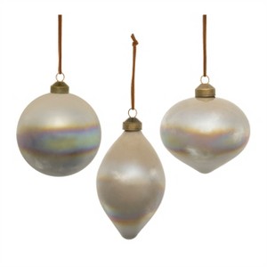 Cloudy Iridescent Glass Ornament (Set of 6) - 1 of 4