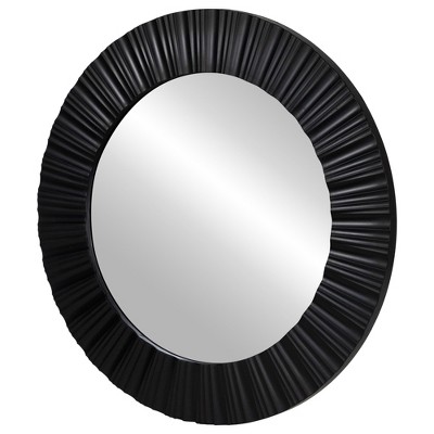 Sophisticated Gold Fluted 22" Round Wall Mirror