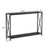 Syemin Console Tables Narrow Console Table Small Entryway Table, Thin Sofa Table Side Table Display Table for Hallway, Black, 43.3"*9"*29" - 3 of 4