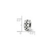 Black Bow Jewelry Sterling Silver with White Crystals Heart Spacer Bead Charm - 2 of 3