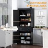 Aghana Digitals 72.5" Freestanding Kitchen Pantry Cabinet with Magnetic Doors, Adjustable Shelves & - 4 of 4