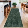 Area Rugs for Living Room Bedroom, Large Washable Rug, Vintage Floral Boho Carpet for Indoor Dining Room and Kids Room, Non Slip & Low Pile - 2 of 4