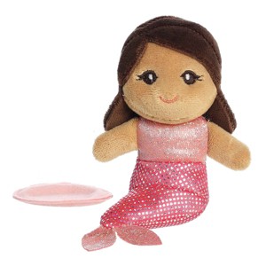 Aurora Mini Pink Coral Mermaid Shoulderkins Adorable Stuffed Animal 1" - 1 of 4