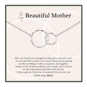 HOPE LOVE SHINE Mother of the Groom Necklace – Gift from Son, Wedding Day Jewelry for Mom with Meaning - 1 of 4