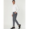 Lars Amadeus Men's Plaid Printed Slim Fit Flat Front Business Dress Pants - 4 of 4