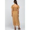 PinkBlush Mustard Floral Smocked Maternity Maxi Dress - 4 of 4