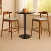 Mid-Century Modern Design Solid Wood 24" Counter Stools ,Upholstered Counter Stools with Wood Legs for Kitchen Island Dining Room Bar-Tanpinhause - 4 of 4