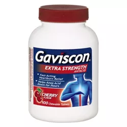 Gaviscon Extra Strength Antacid - Cherry (100 Tablets)