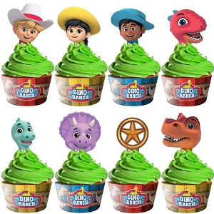 Treasures Gifted Dino Ranch Party Supplies - Cupcake Toppers and Wrappers - 1 of 1