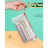 Paaaawaters 24PCS Pencil Pouches Bulk, 9.3" x 4.7"Mesh Zipper Pouch Pencil Case, 12 Colors Waterproof Small Zipper Pouches - 4 of 4