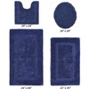 Lux Premium 100% Cotton Tufted Solid Reversible 4 Piece Bath Rug Set – Ultra-Soft, Water-Absorbent, Durable, Machine Washable Bathroom Rug - 2 of 4