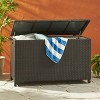 GDFStudio Belvieu Outdoor Wicker and Aluminum Storage Unit, Multibrown - 2 of 4