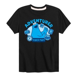 Boys' - Sesame Street - Adventurer Cookie Monster Short Sleeve Graphic T-Shirt - 1 of 3