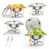 COZONY Stainless Steel Chafing Dish Buffet Set with Fuel Holders, Catering Equipment for Events, Parties, Banquets - 2 of 4