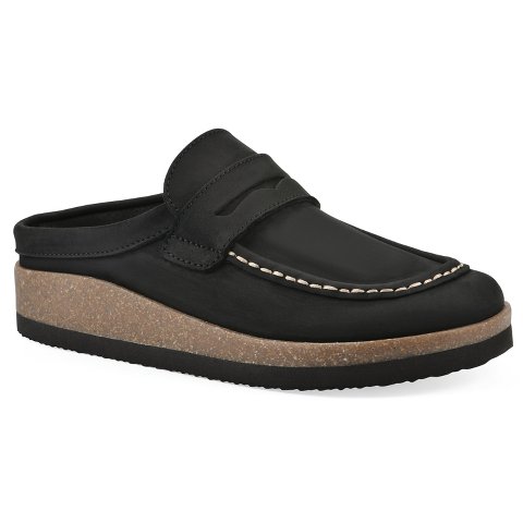 Женские сабо White Mountain Women's Brinlee Footbeds Clog, Black Nubuck, 9
