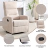 ChicFurnit Living Room Chair Arm Accent Chair Manual Recliner with Rocker Swivel Base Easy Recline Assembly for Living Room, 26.38"*33.86"*39.77" - 2 of 4