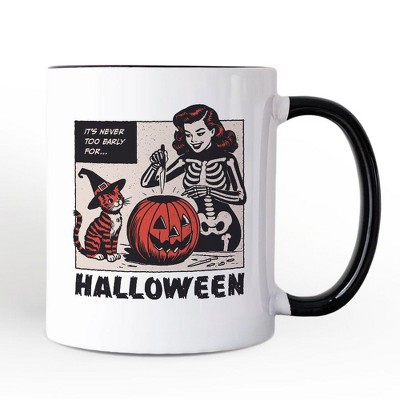 It’s Never Too Early for Halloween Personalized Mug, Funny Retro Gift with Custom Name | OrnamentallyYou
