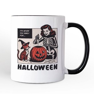It’s Never Too Early for Halloween Personalized Mug, Funny Retro Gift with Custom Name | OrnamentallyYou - 1 of 4