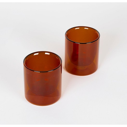 Yield 6oz Double Wall Glasses (Amber - Set of 2)