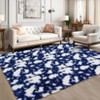 Soft Modern Cow Print Shaggy Area Rug Plush Fluffy Non Slip Large Living Room Rug - 4 of 4
