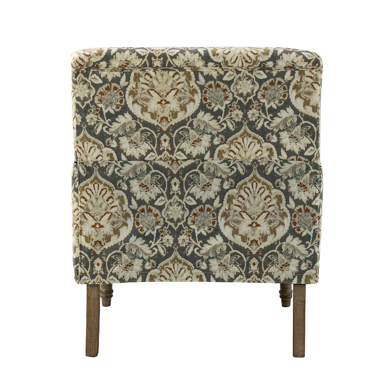 Set of 2 Reggio  Traditional  Wooden Upholstered  Armchair with Floral Patterns and  Nailhead Trim | ARTFUL LIVING DESIGN, 5 of 11
